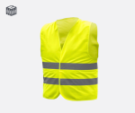 High-visibility safety vest, yellow, size 2XL | Hogert HT5K231-2XL