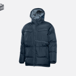 დათბილული ქურთუკი კაპიუშონით LEON მუქი ლურჯი